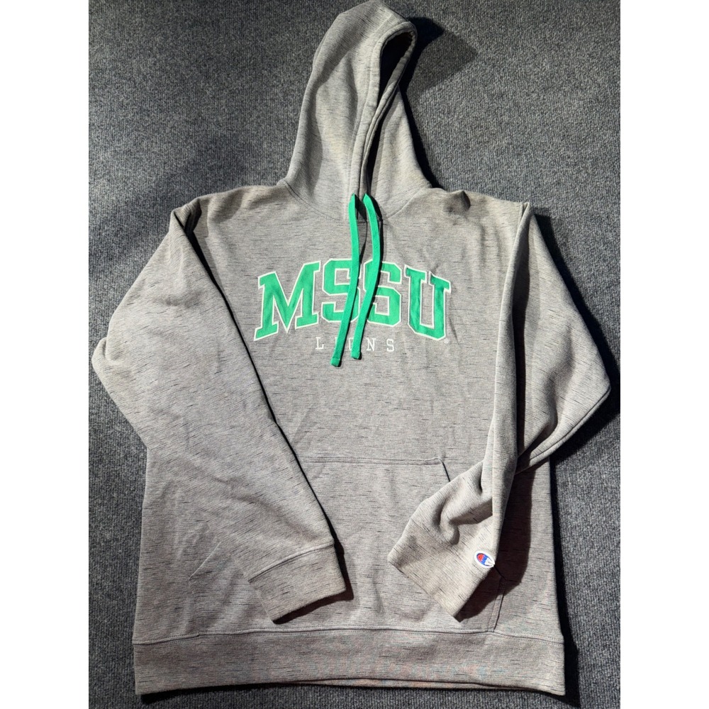 Champion Hoodie Mens Large Gray Excellent MSSU Lions Missouri Southern State Uni